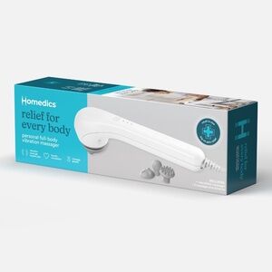 Homedics Personal Full Body Vibration Massager Electric 3 Speeds 3 Attachments